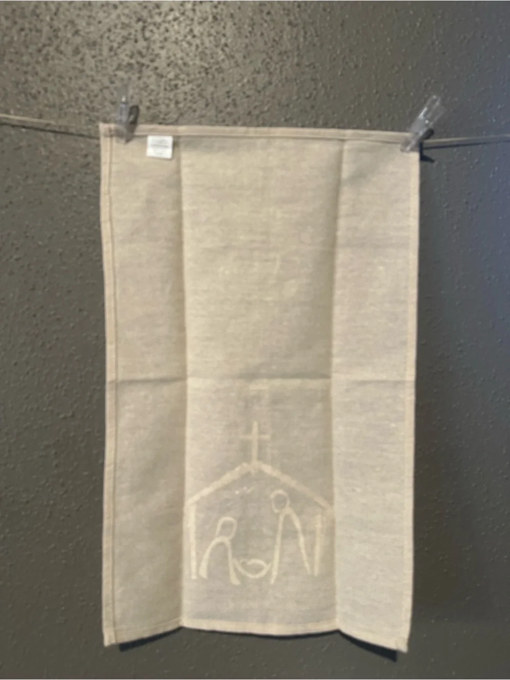 MUD PIE CHRISTMAS HAND PAINTED TOWEL - NATIVITY